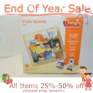 NIB Voila Story Blocks 6 sides with 16 blocks